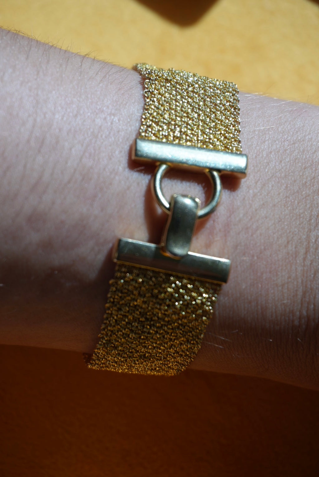 VINTAGE ITALIAN MESH GOLD BRACELET