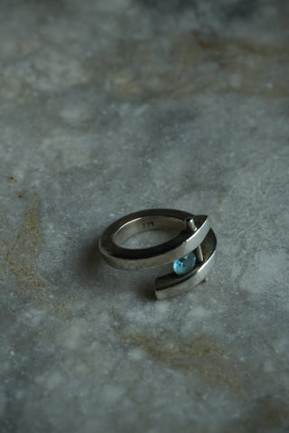 Wave Runner - Sterling Bypass Ring Size 8