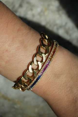 EFFY RAINBOW SAPPHIRE BANGLE BRACELET