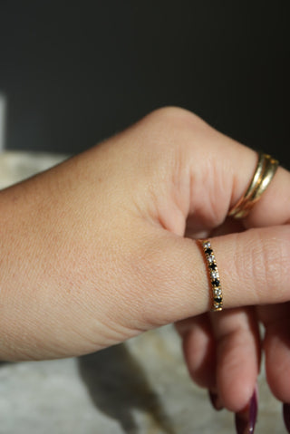 10K BLACK TOURMALINE BAND