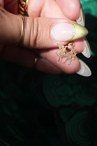 14k Mini Unicorn Charm