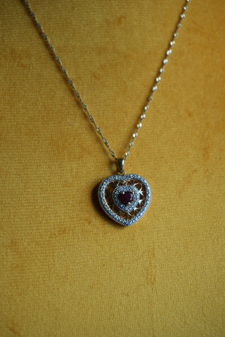 RUBY HEART NECKLACE