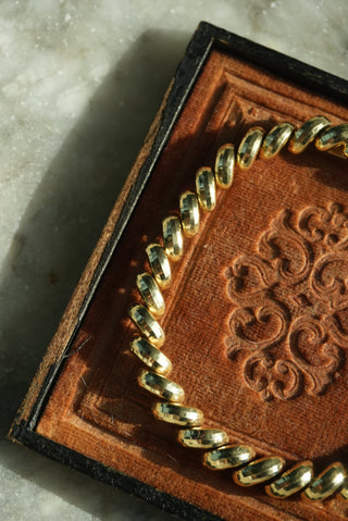 14k Disco Croissant Bracelet