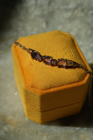 10K GOLD AMETHYST BRACELET