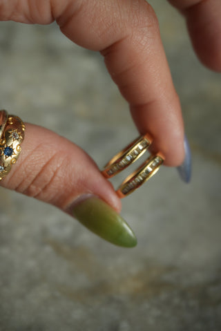 18K GOLD DIAMOND HOOPS