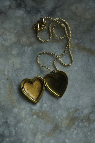 Rosa Flor - Goldfill Heart Locket Necklace