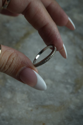 Stack Up - Sterling Diamond Band Size 10.5
