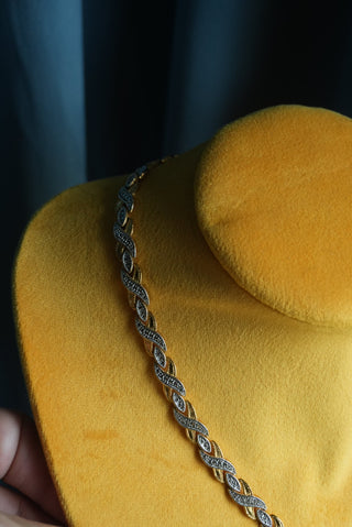 Dual Tone Braid - Mixed Metal Necklace