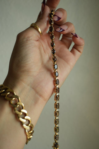 SMOKEY QUARTZ TENNIS BRACELET