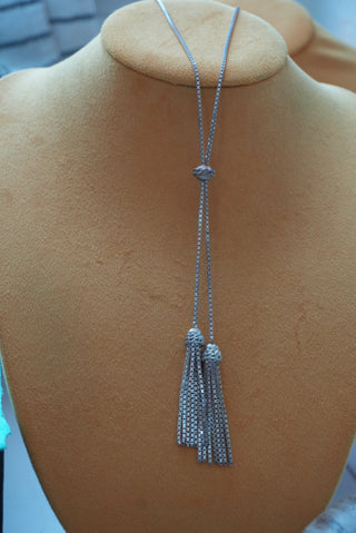 STERLING TASSEL LARIAT
