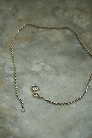 STERLING ROPE ANKLET