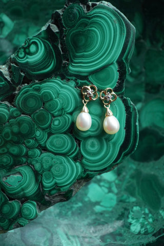 14k Pearl Drop Earrings
