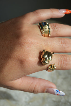 14k GOLD PANTHER RING