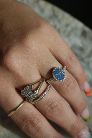 BLUE OPAL RING
