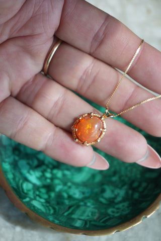 14K MEXICAN OPAL NECKLACE