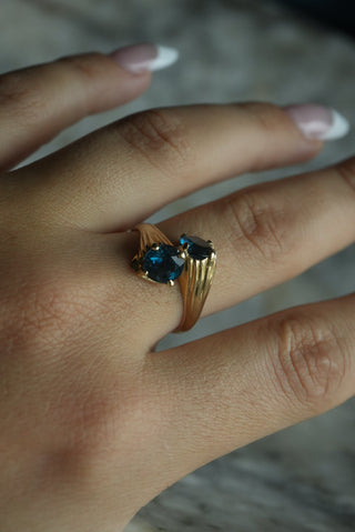 10K BLUE SPINEL RING
