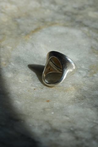 ITALIAN COIN RING SZ 8