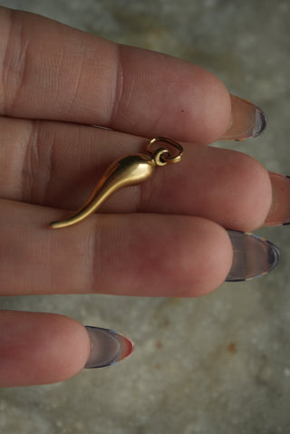 14K ITALIAN HORN CHARM