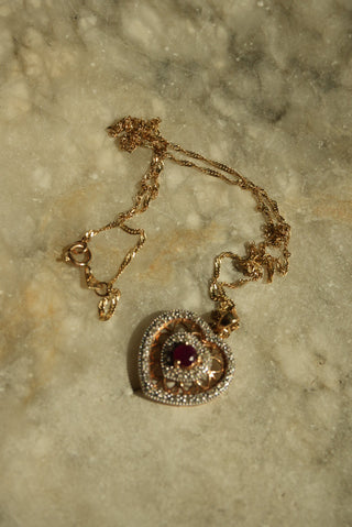 RUBY HEART NECKLACE