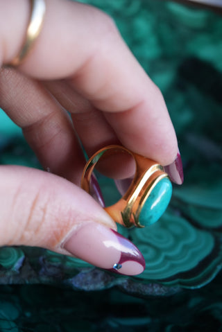 TURQUOISE BEZEL SZ 6