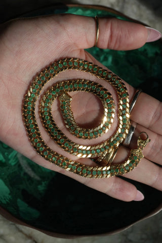 14K EMERALD & GOLD CHAIN