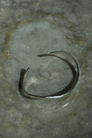 Silver Surfer - Sterling Wave Bangle Bracelet