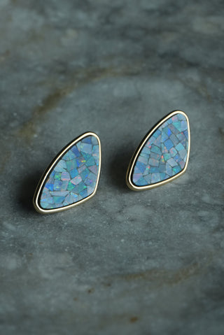 14K OPAL CHIP EARRINGS