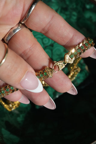 14K EMERALD & GOLD CHAIN