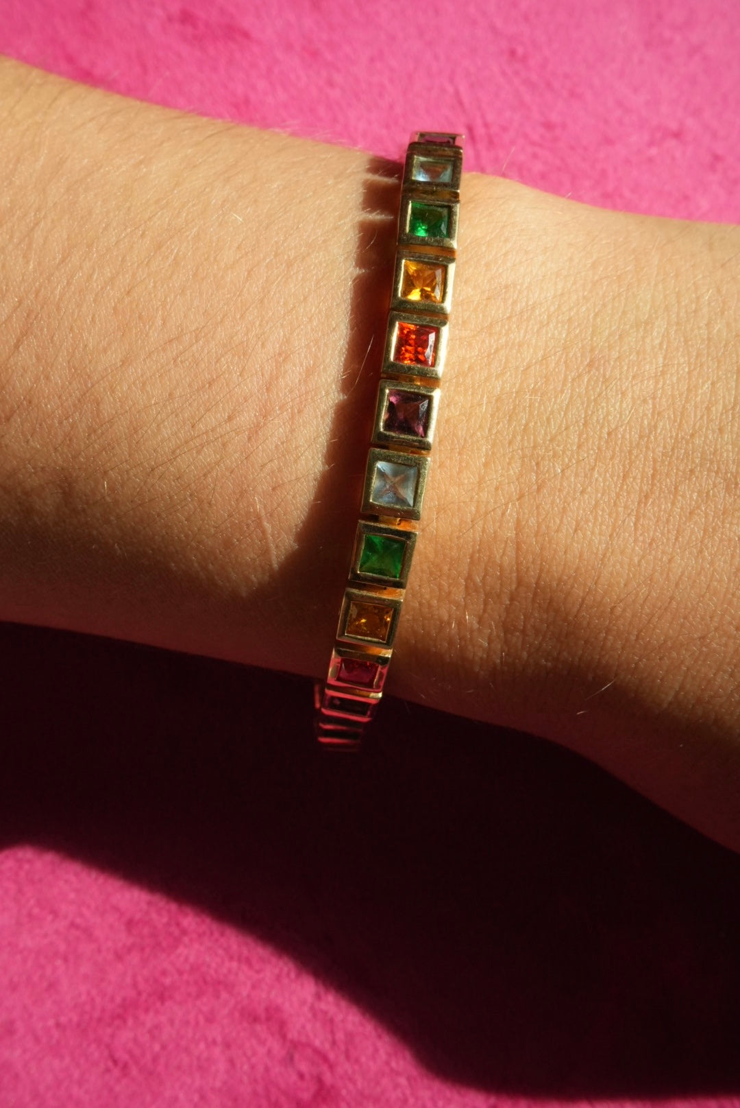 VINTAGE RAINBOW TENNIS BRACELET