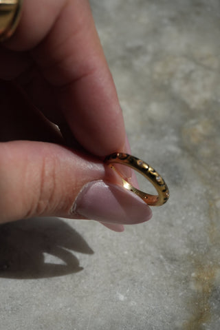 18k Vintage Enamel & Diamond Band