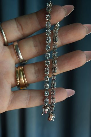 Ice Ice Baby - Sterling Glass Tennis Bracelet