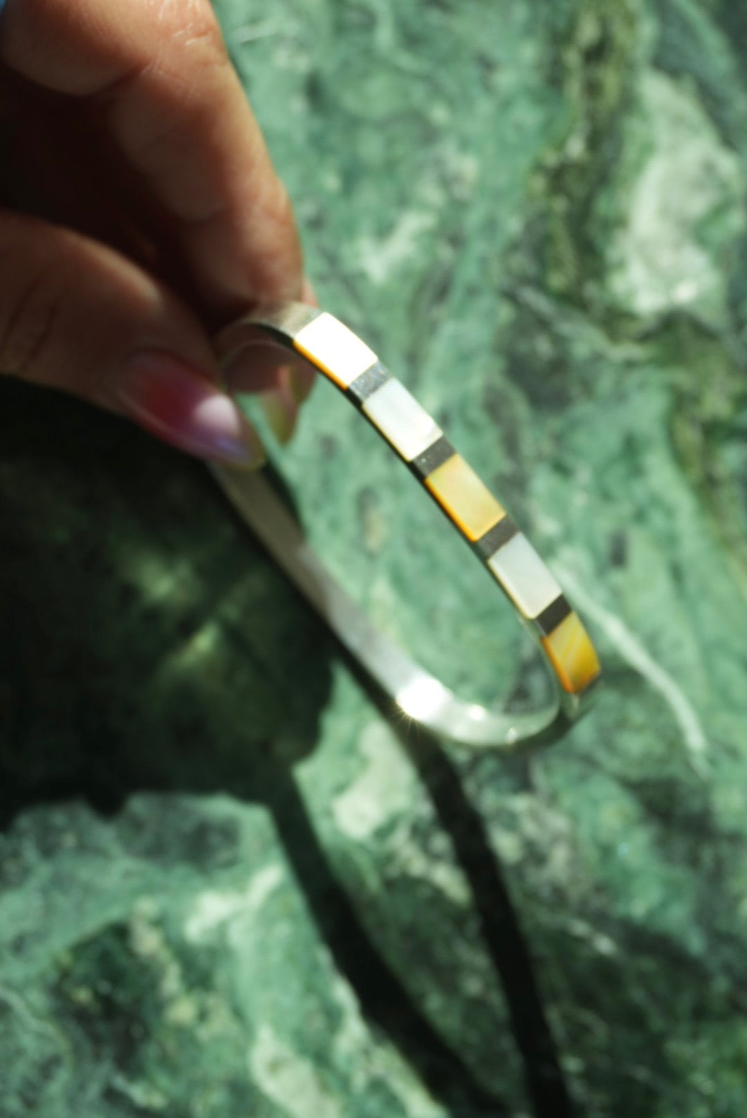 PEARLY INLAY BANGLE