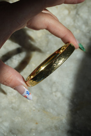 HAND ETCHED BANGLE BRACELET