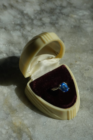 Lady of the Lake - Sterling Solitaire Ring Size 2