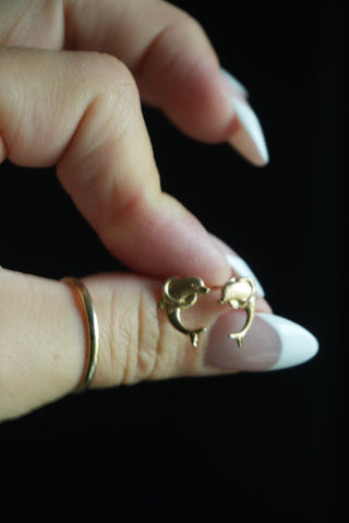 14K DOLPHIN JUMP STUDS