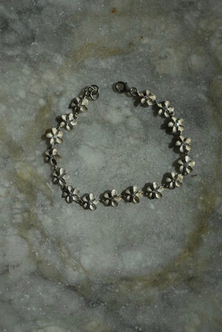 Plumeria - Sterling Flower Bracelet