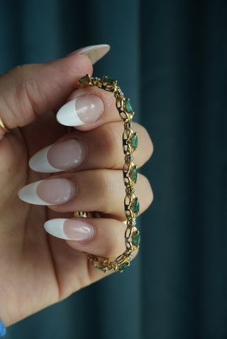 14K EMERALD BRACELET