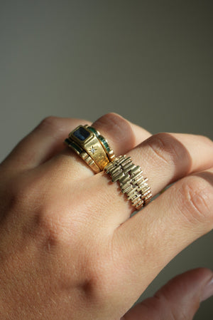 BRUTALIST 14k GOLD RING