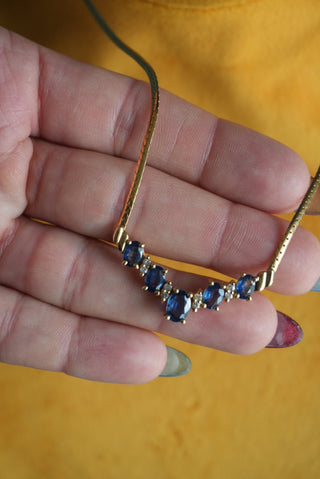 14k SAPPHIRE NECKLACE