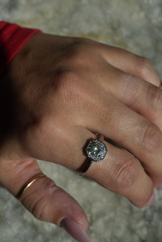 Marriage Material - Sterling Halo Ring Size 10.25