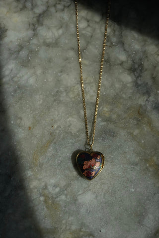 Sweet Tart - Gold Fill Enamel Heart Locket