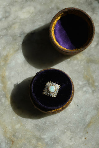 Star Burst - Vermeil Opal Burst Ring Size 4