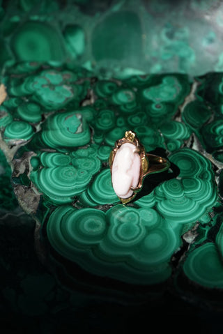 10k Pale Pink Cameo Ring