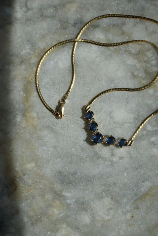 14k SAPPHIRE NECKLACE