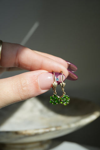 10K CRYSTOPRASE EARRINGS