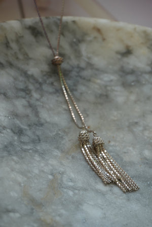 STERLING TASSEL LARIAT
