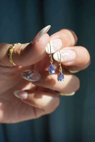 14K TANZANITE DROP EARRINGS