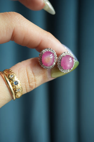 PINK SAPPHIRE STUDS