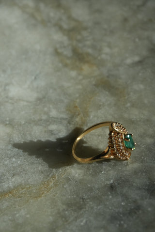 14k Emerald Vintage Ring