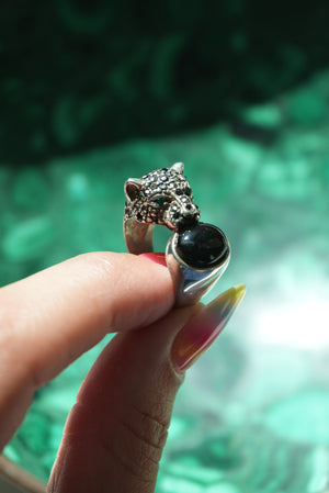 RARE VINTAGE PANTHER RING SZ 7